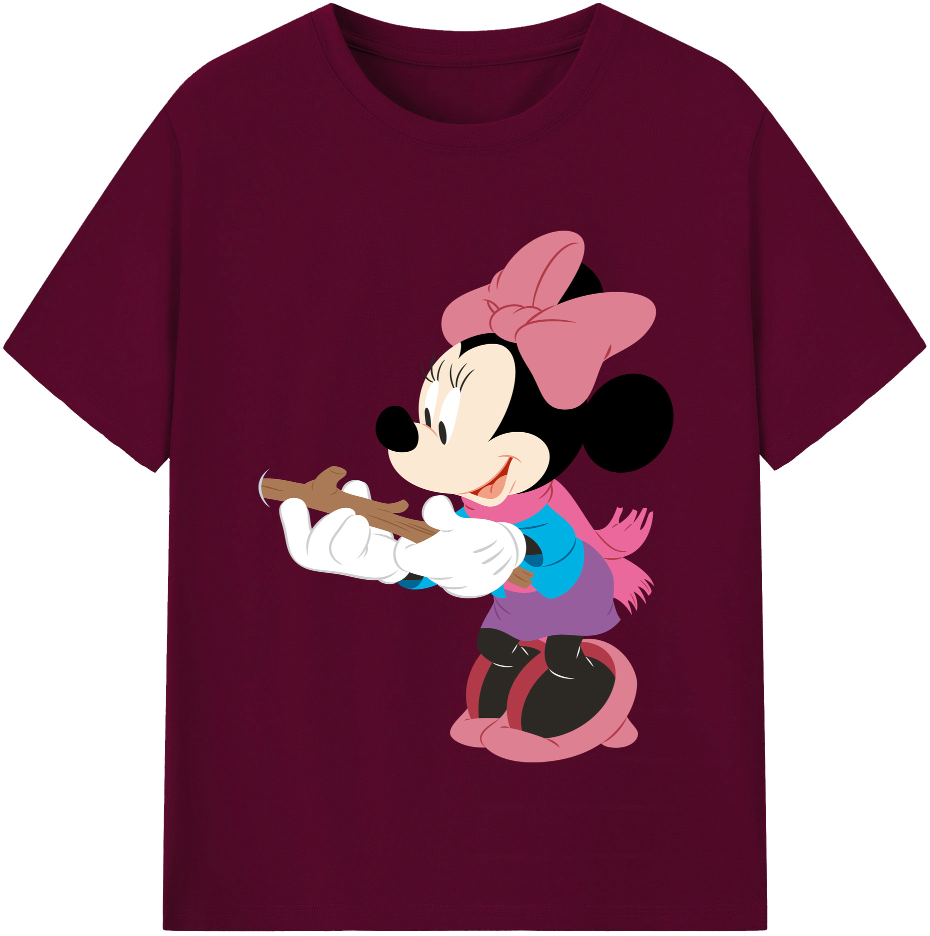 （画像用） ミッキーマウス Mickey Mouse レディースカジュアルプリントTシャツ（綿100％）